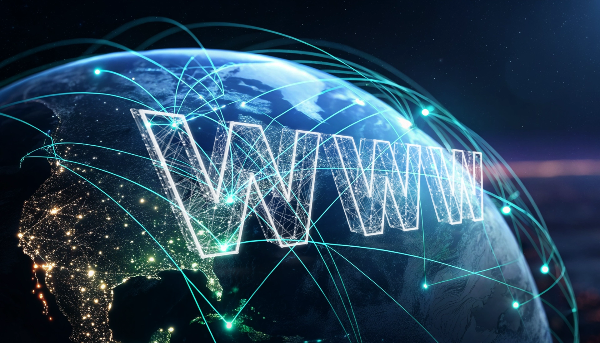 IT Awareness: Image symbolises cyberspace and the internet, emphasises safe surfing on the World Wide Web.