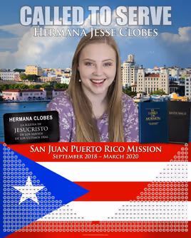 Personalized LDS Sister Missionary Countdown Calendar