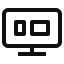 Icon of a computer monitor with a tablet or smartphone overlapping on the right side.