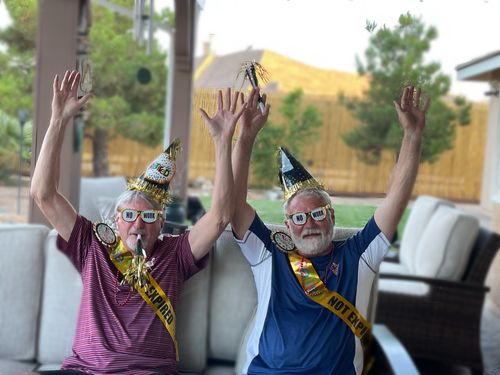 Tim and Tom Fuller after the sale of their dealership to David Massoudi