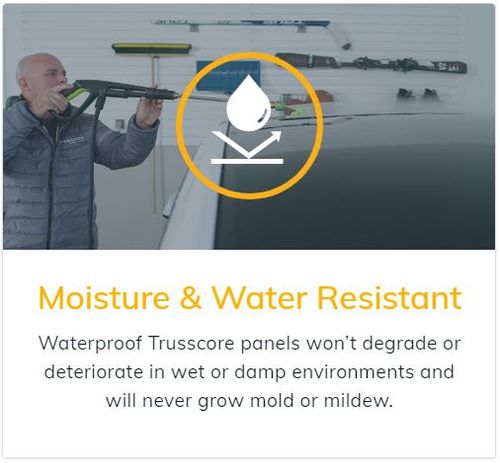 Trusscore moisture and water resistant