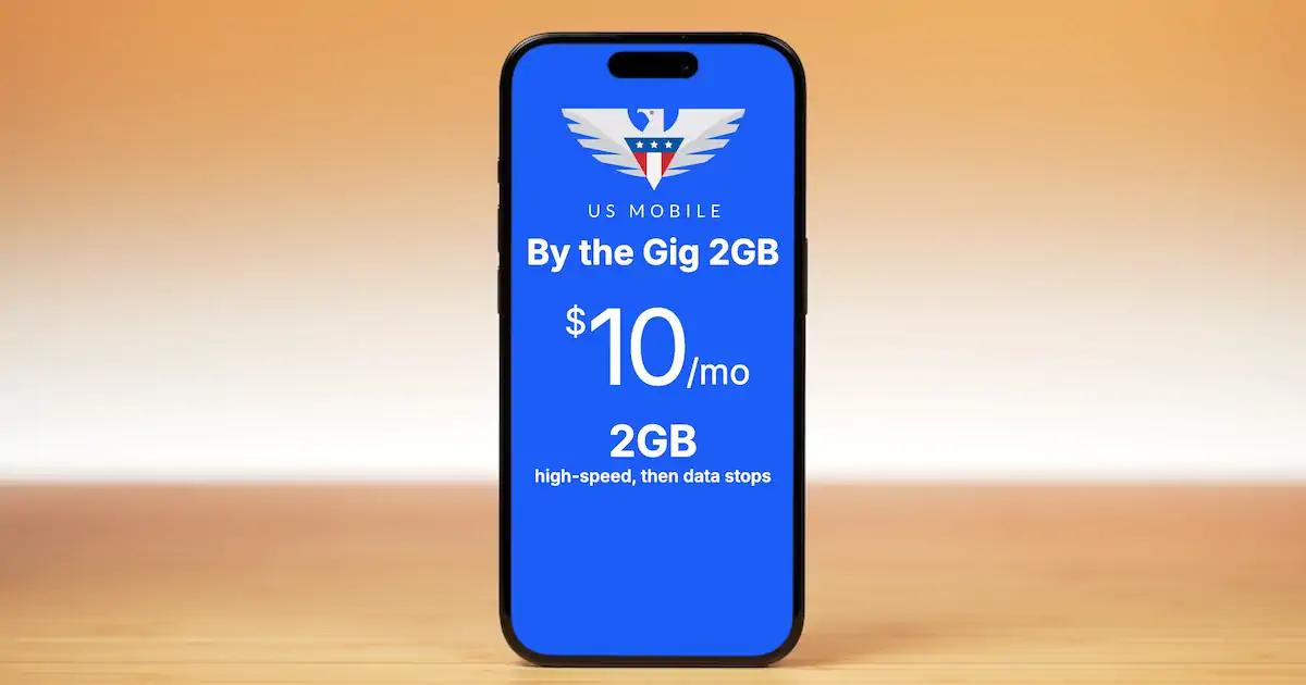 US Mobile ten dollar two gigabyte plan