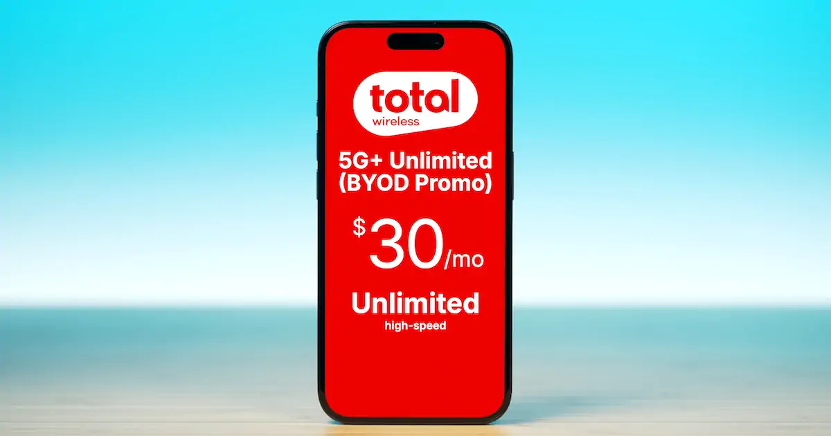 Total 5G+ Unlimited cell phone plan with BYOD promotion