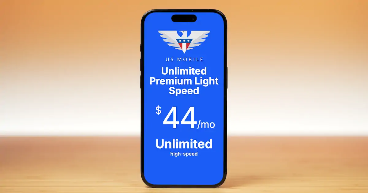 US Mobile Unlimited Premium Light Speed cell phone plan