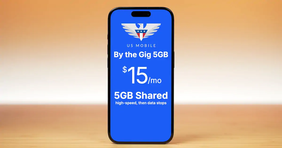 US Mobile 5GB plan for $15