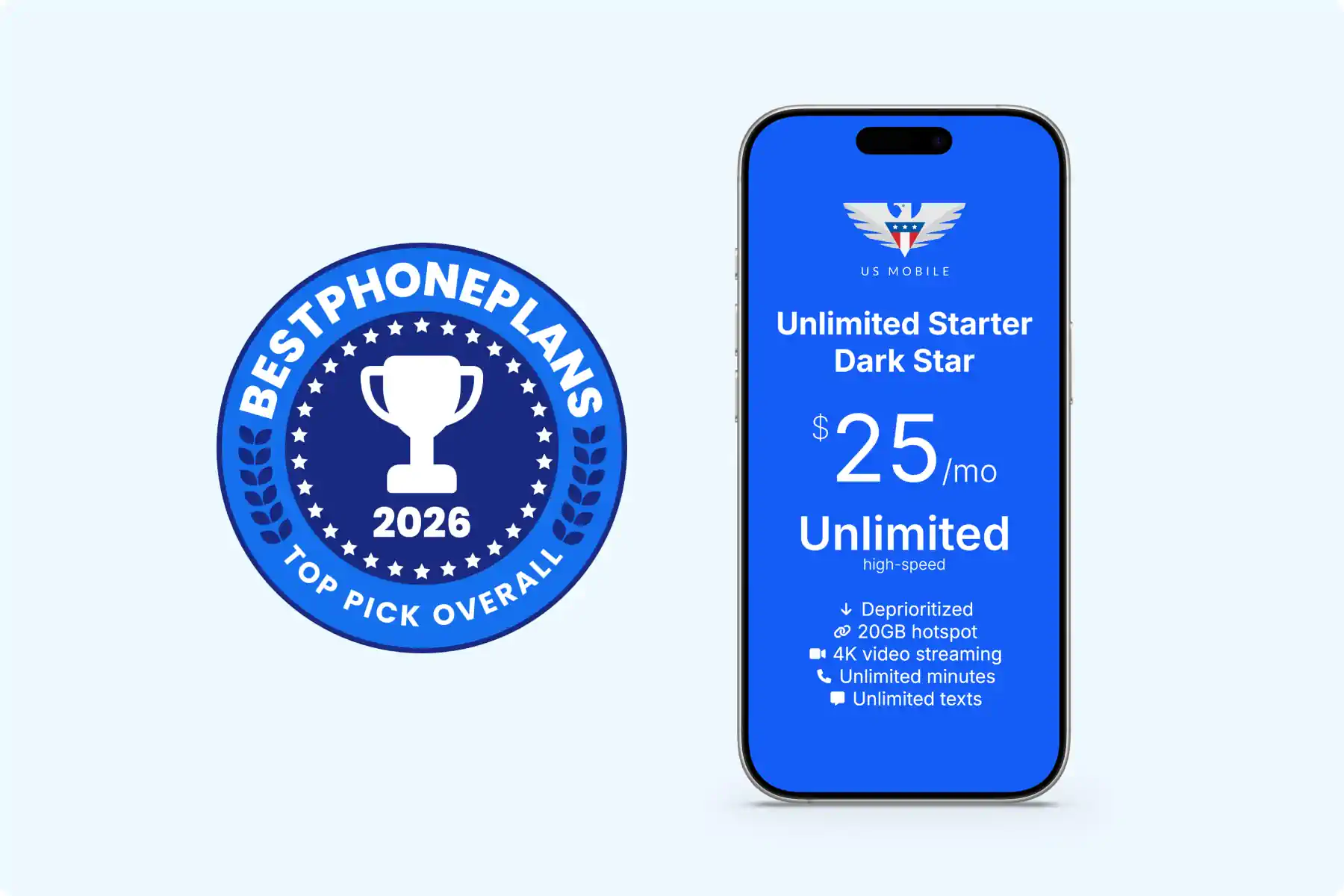 Top pick overall: US Mobile Unlimited Starter Dark Star