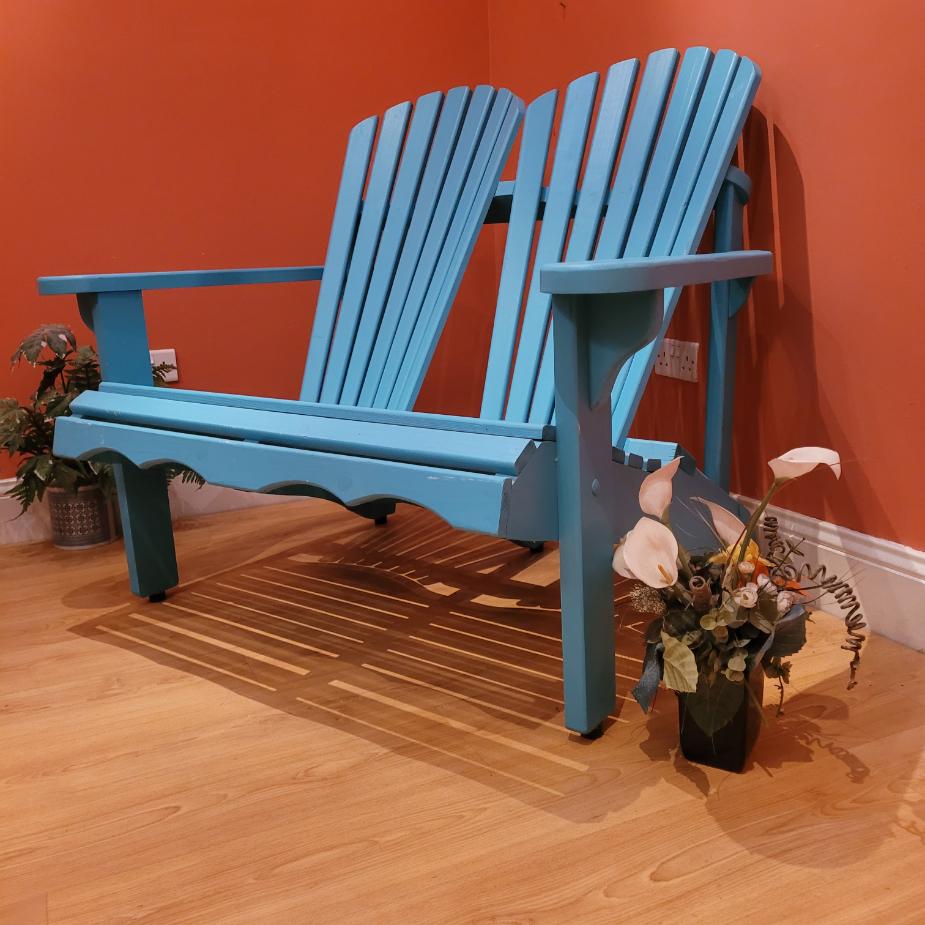 Blue Loveseat Adirondack Chair
