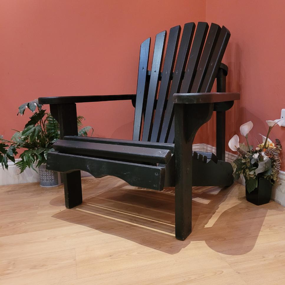 Black XL Adirondack Chair