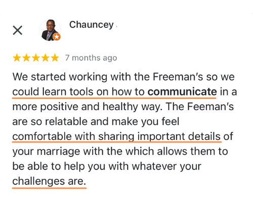 Google review from Christina Johnson, 5 stars