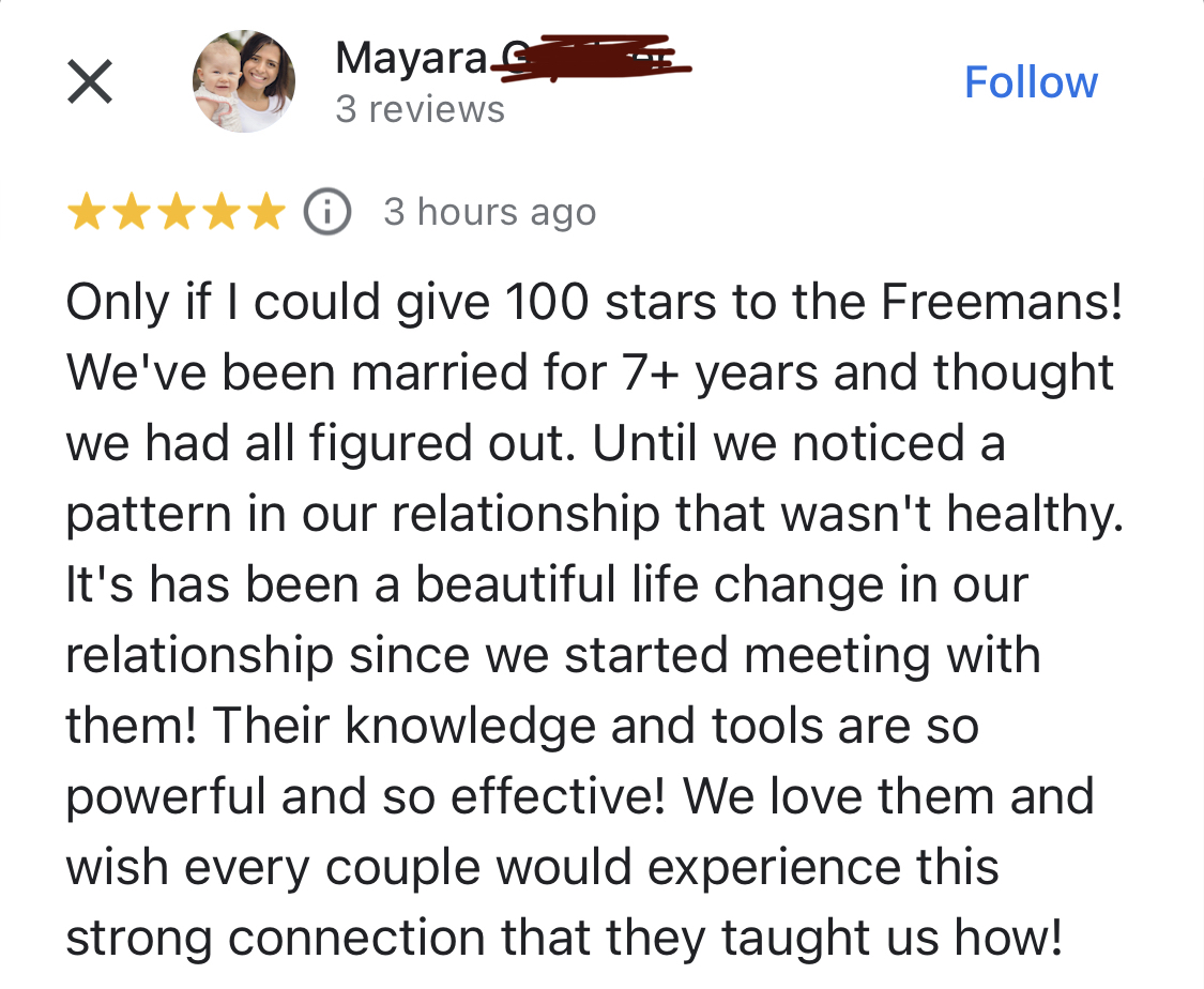 Google review from Mayara