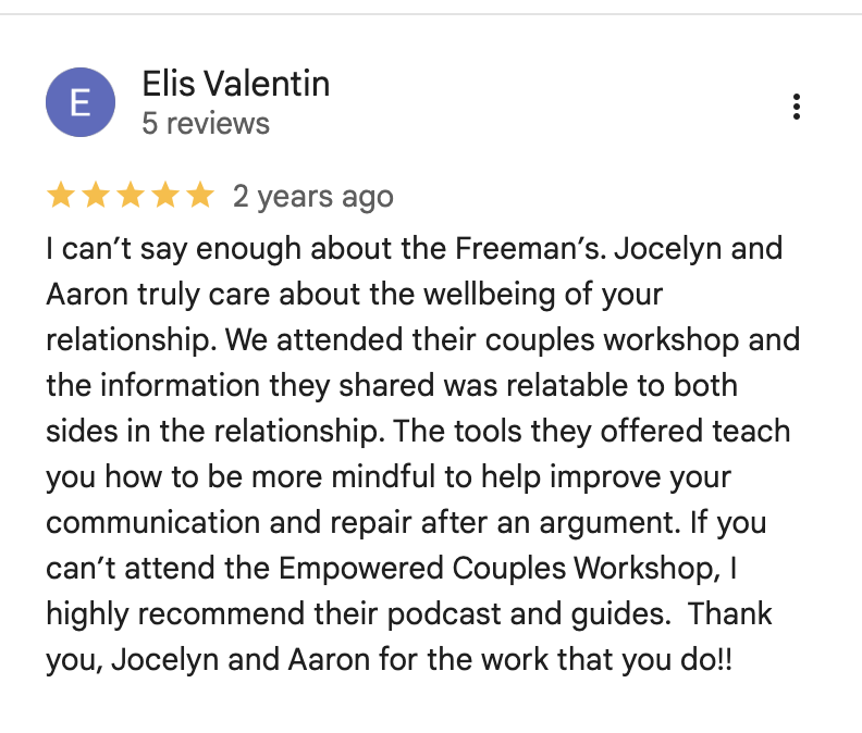 Couples Workshop review