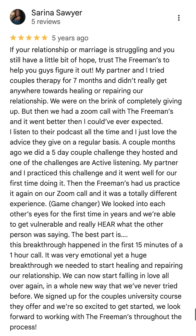 Couple review of 2 on 2 marriage coaching