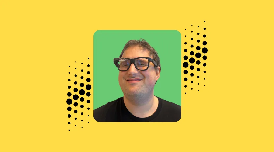 bob wearing the envision glasses frames