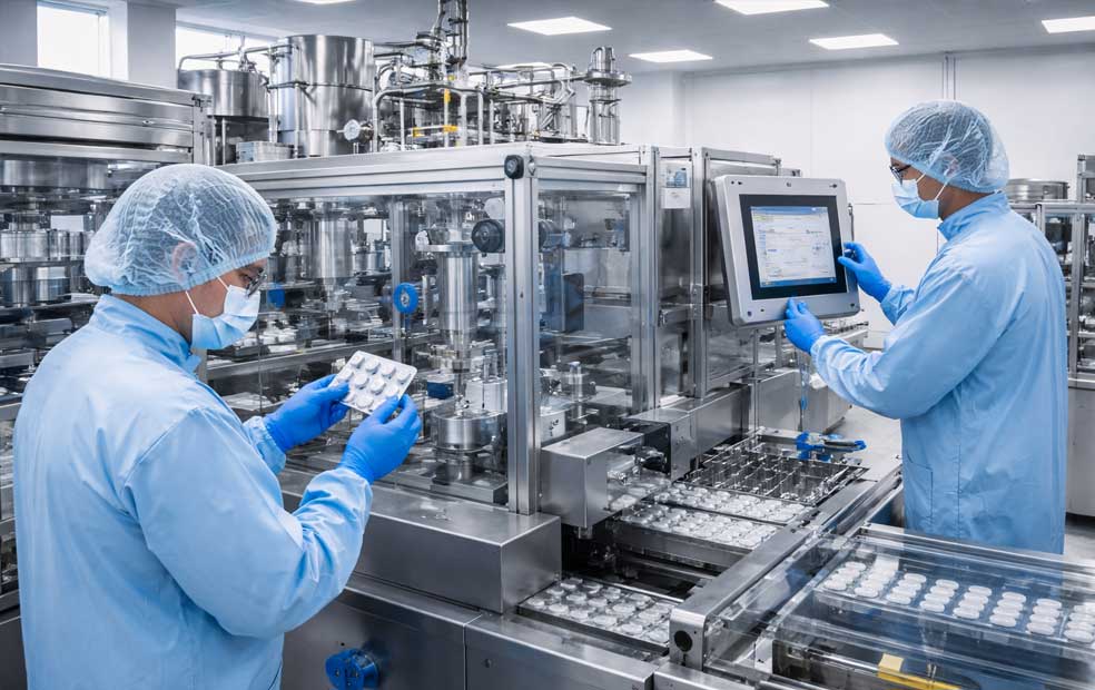 Person wearing protective gloves and welding mask welding metal bars with sparks flying.