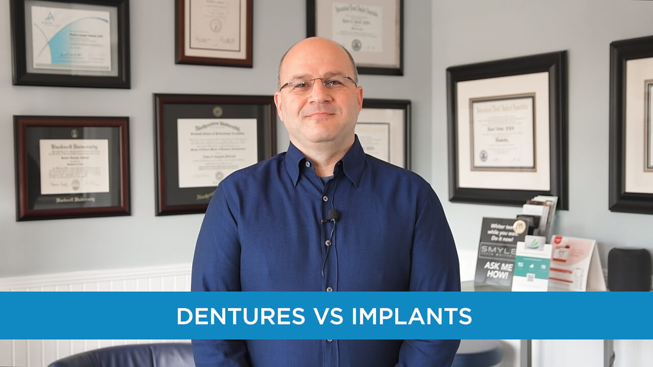 dentist discusses comparison of implants and dentures in marco island