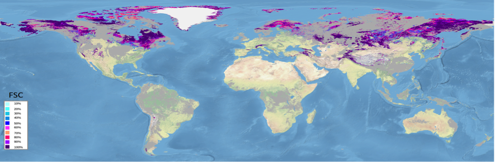 Prototype of global fractional snow cover