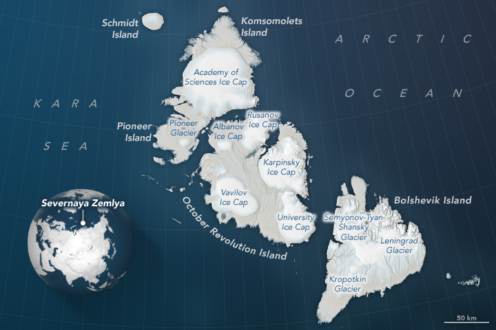 Severnaya Zemlya map