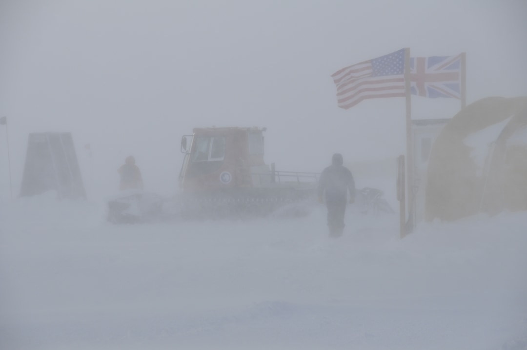 An image from Professor David Vaughan's expedition to Thwaites Glacier. Scientists have to contend with very difficult conditions when they are taking in-situ observations of the cryosphere.