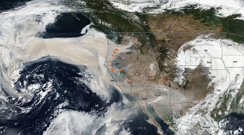 Western US, wildfires on 11 September 2020