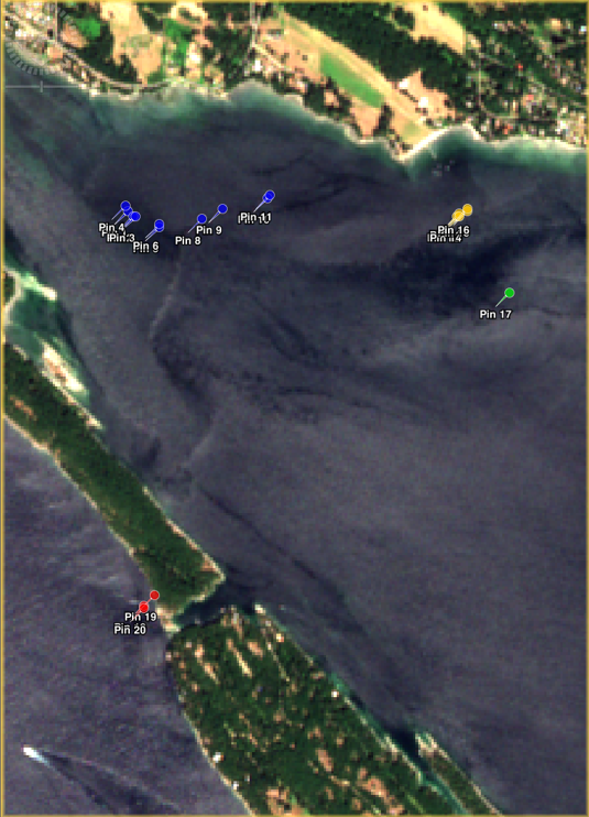 Aggregations of mixed floating material