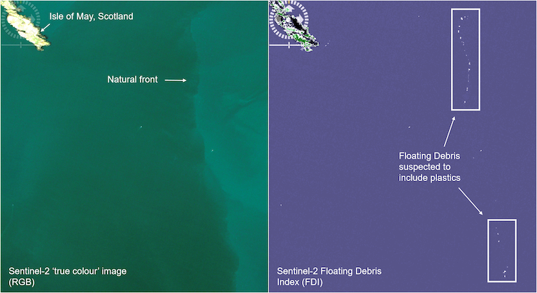 Plastic pollution off the coast of Scotland