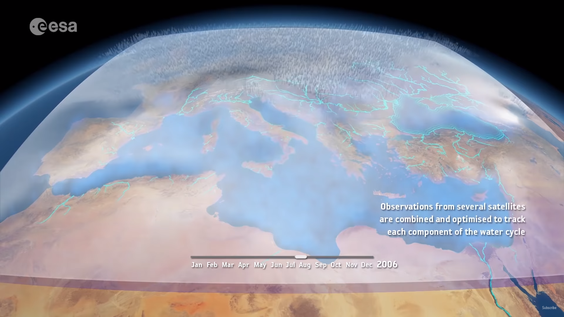 A video by ESA on the Mediterranean water cycle