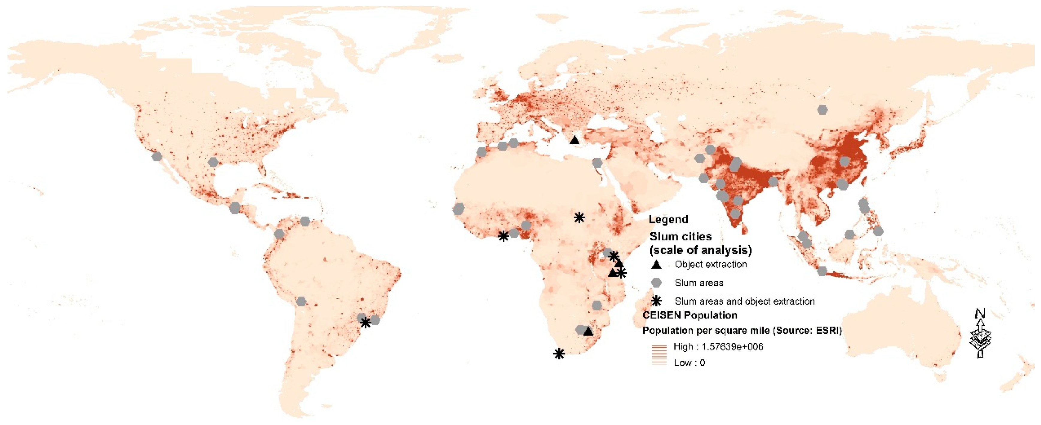 World Slums map