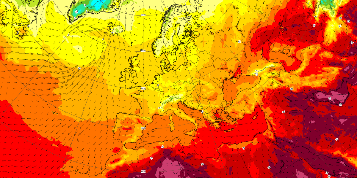 2m Temperature and 30m winds
