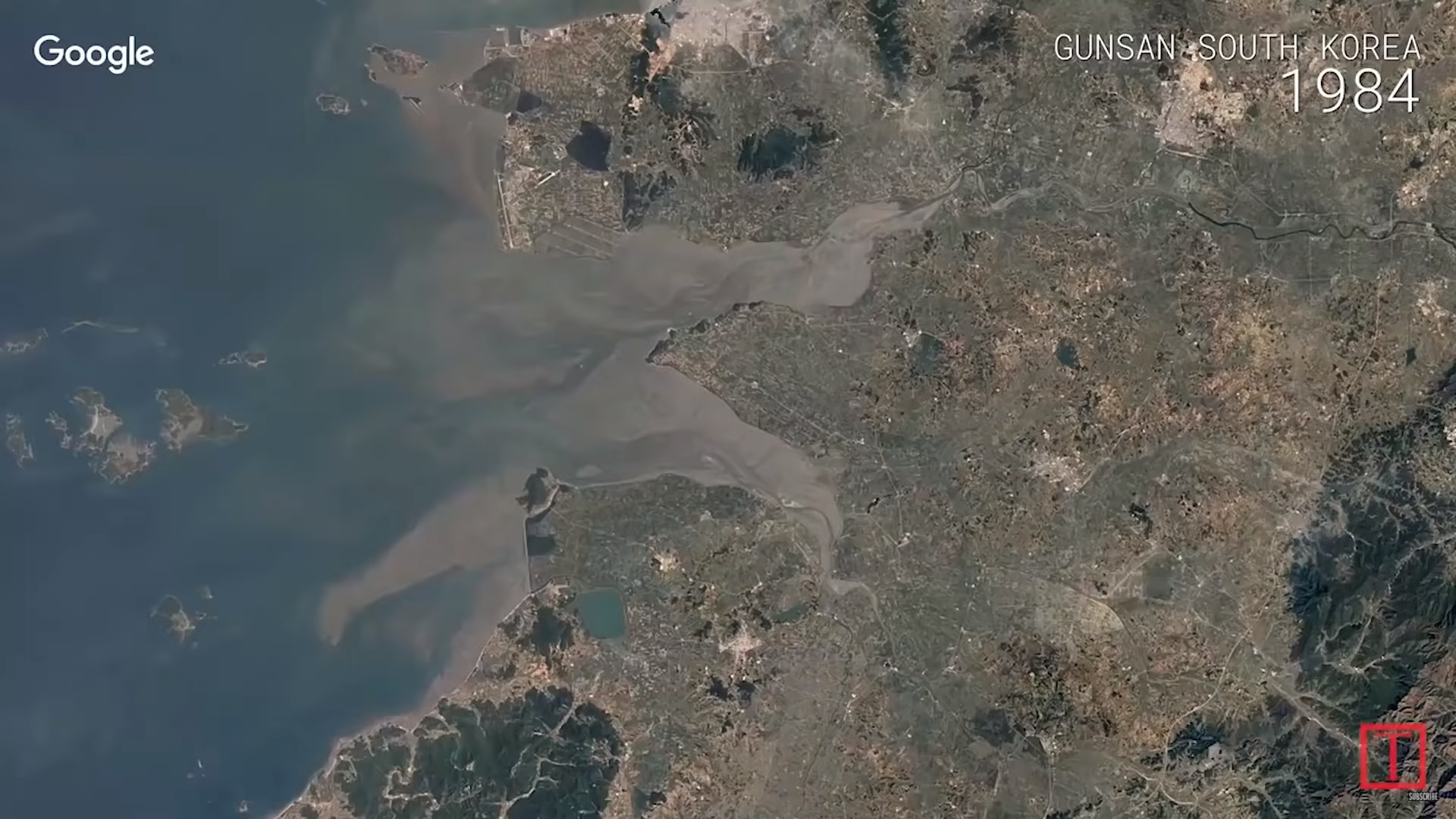 This video from Time shows 3 decades of Earth taken via satellite from 1984 to 2016
