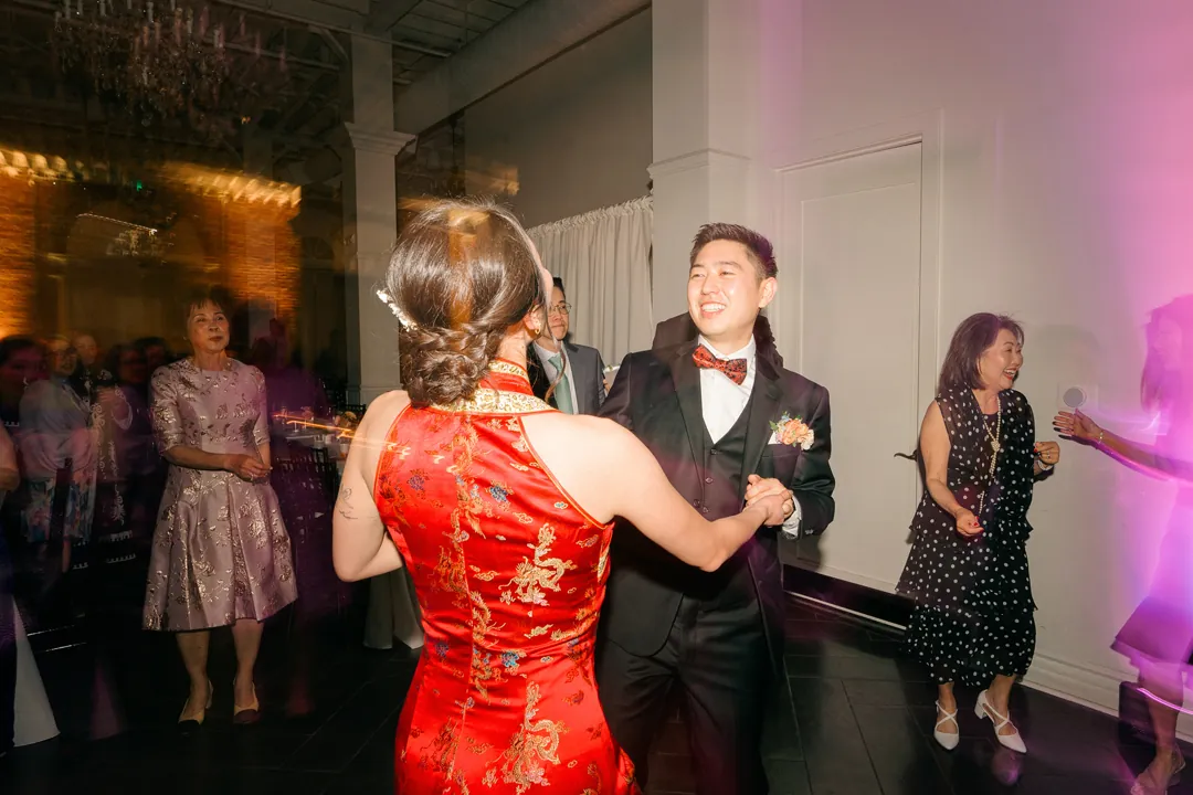 Couple dancing at their wedding reception
