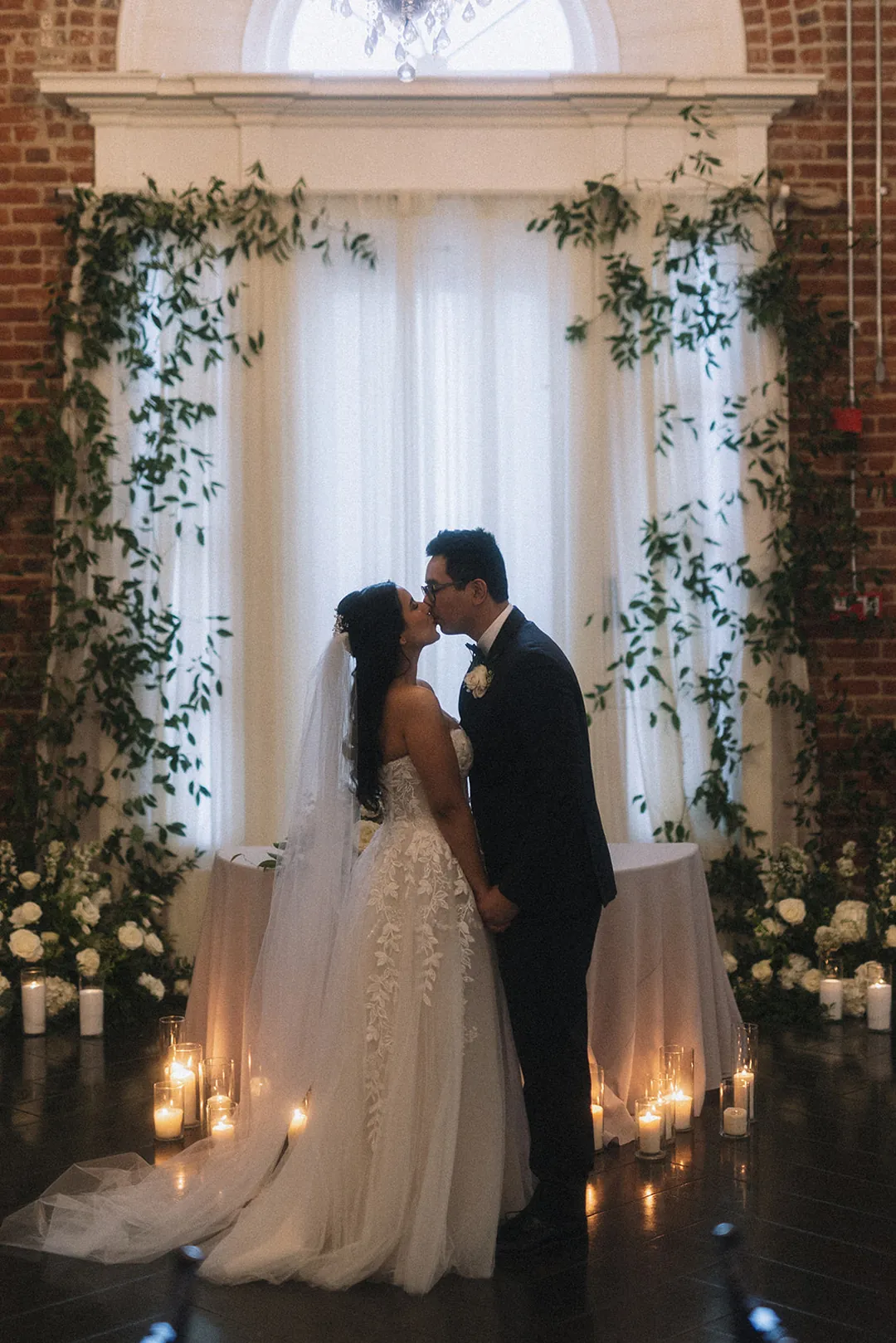 Bride and groom sharing their first dance