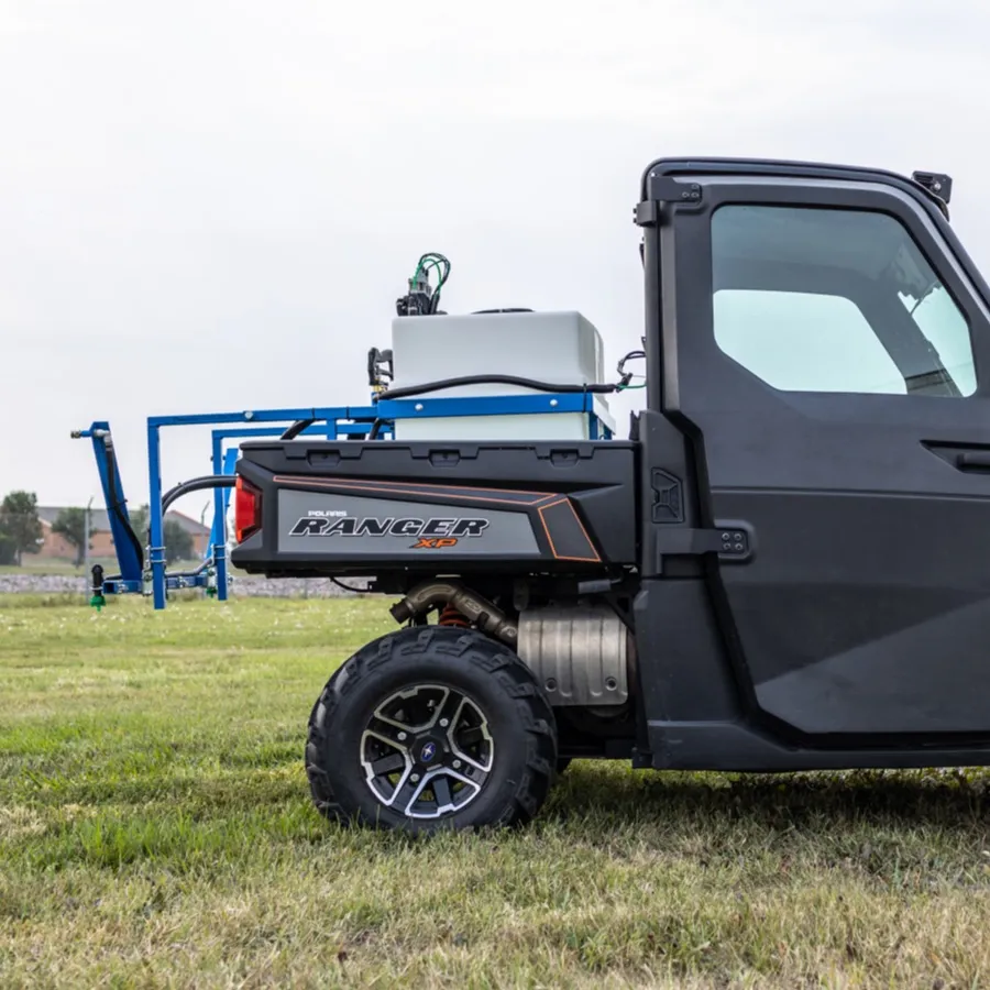 Side view of UTV sprayer