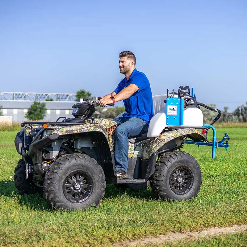 Rider on Pro Ag ATV Sprayer