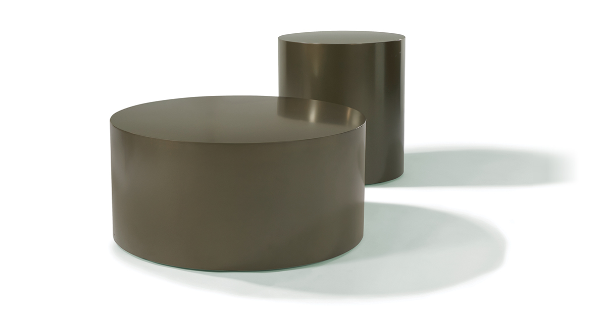 Smoky Bronze Drum Tables