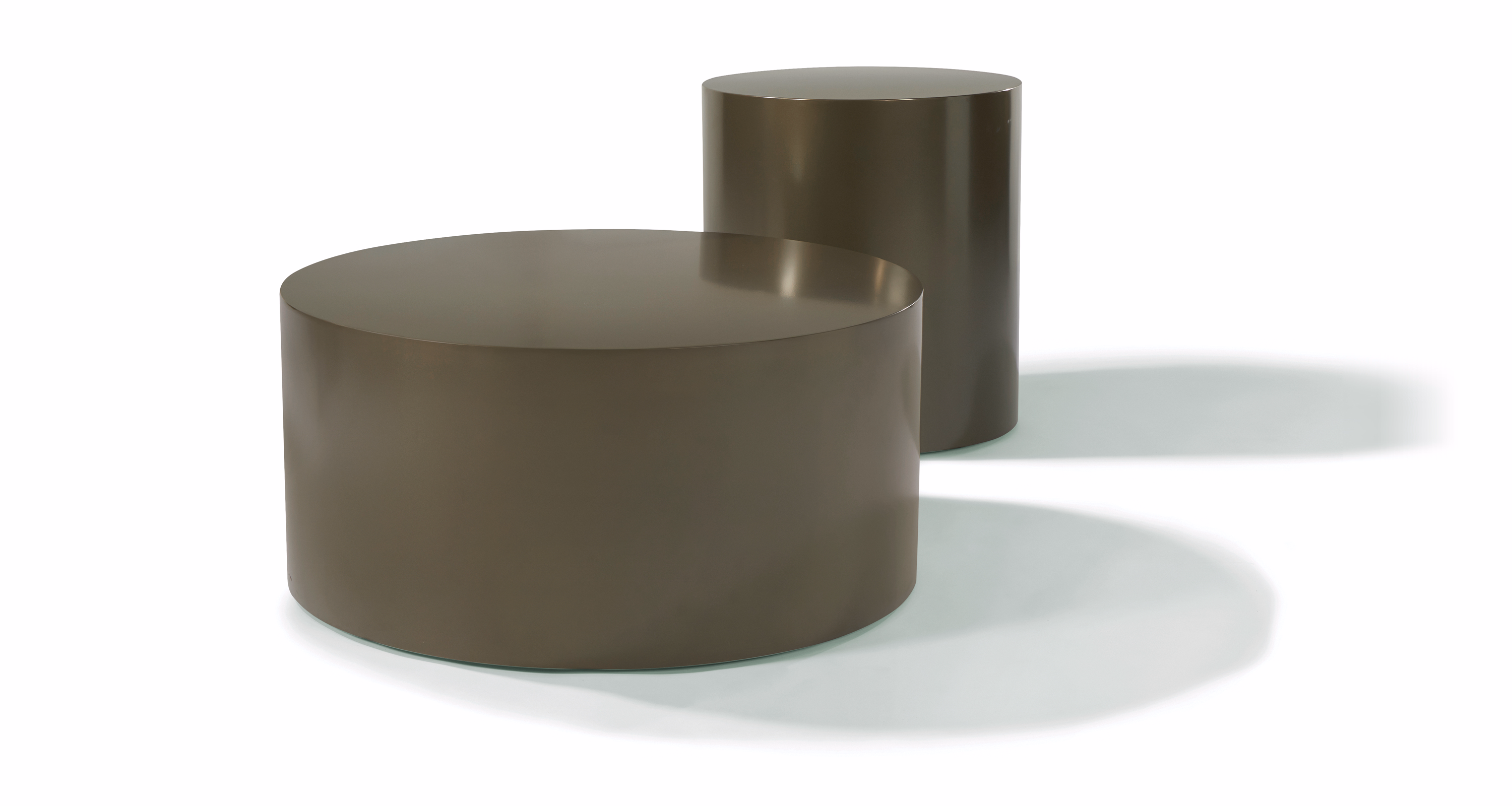Smoky Bronze Drum Tables