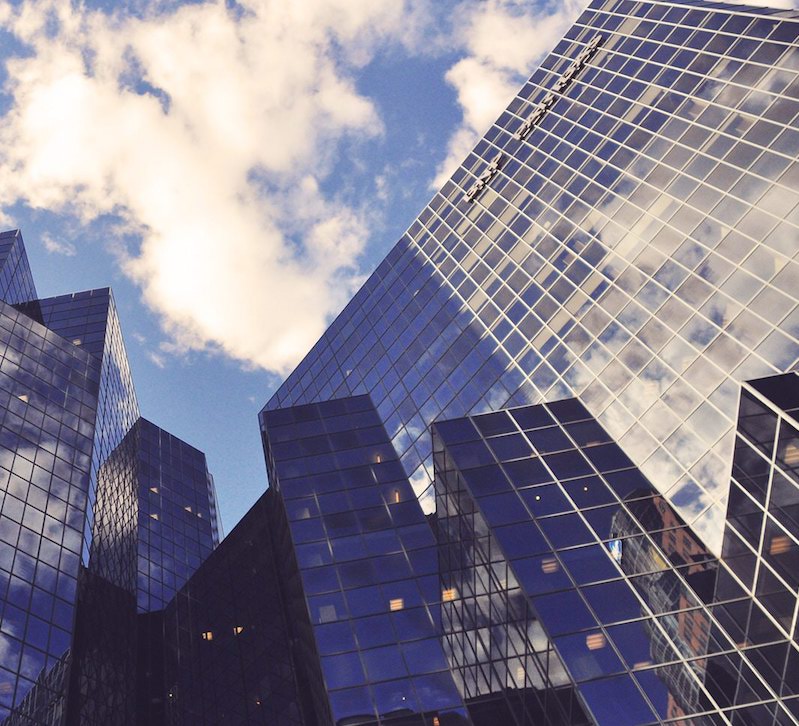 exterior of a bank building