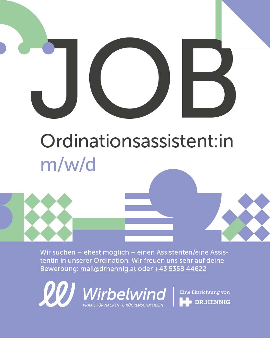Stellenausschreibung Ordinationsassistent:in