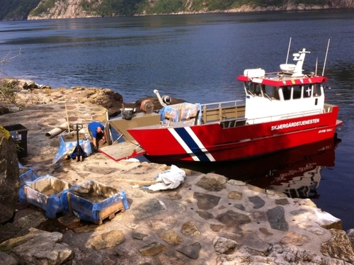 Skjærgårdstjenesten i aktivitet på Tangen i Kvinesdal