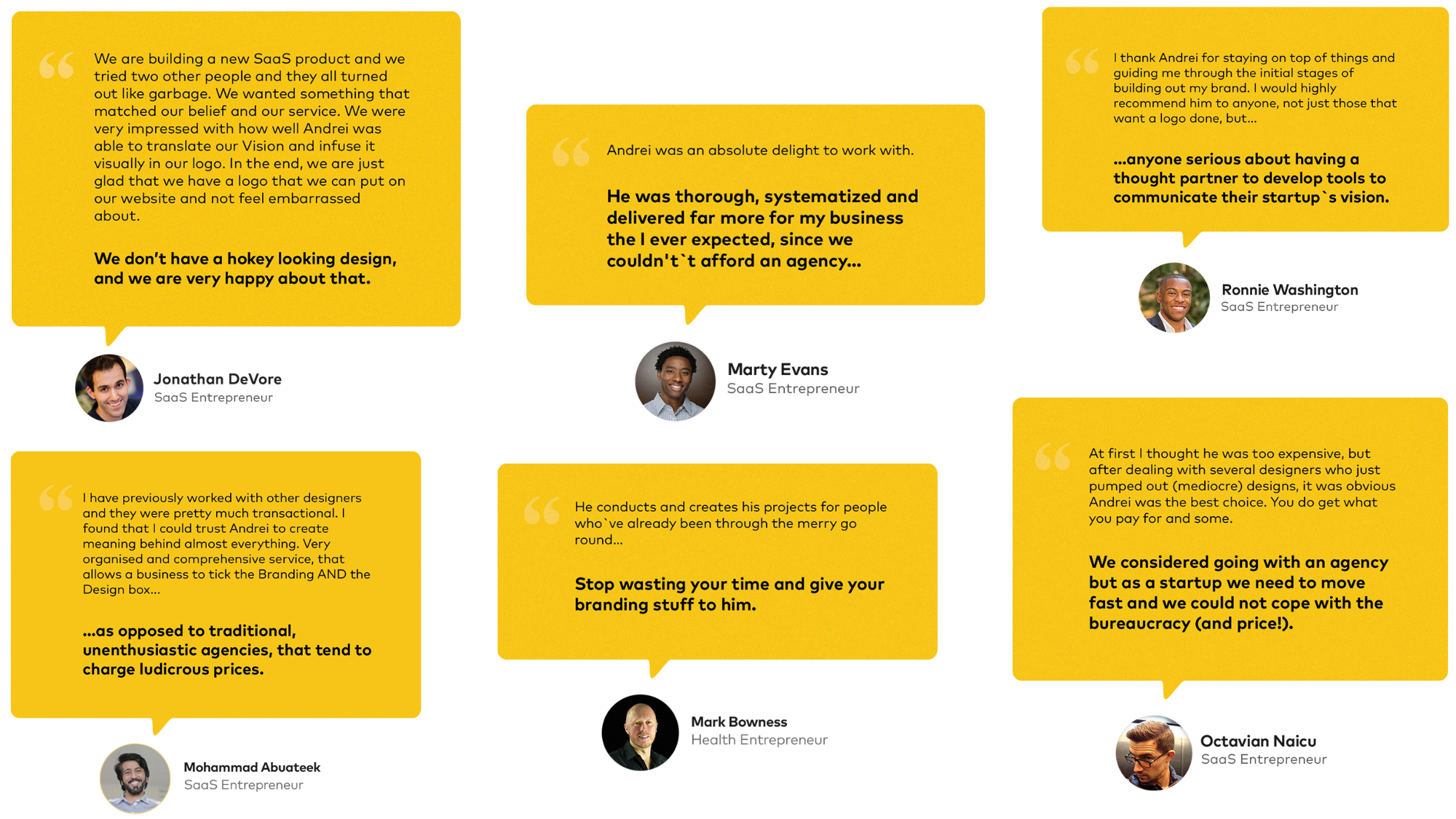 Testimonials SaaS