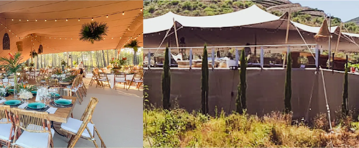 Wooden flooring for an event tent