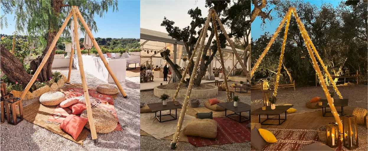 Wooden tippies for events