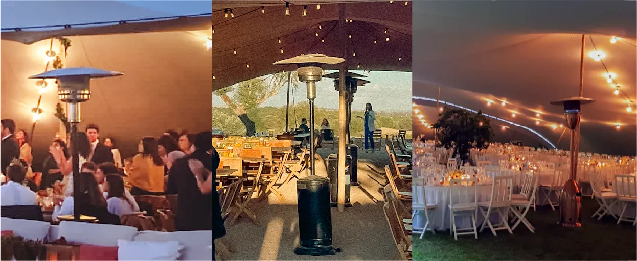 Heating for event tents