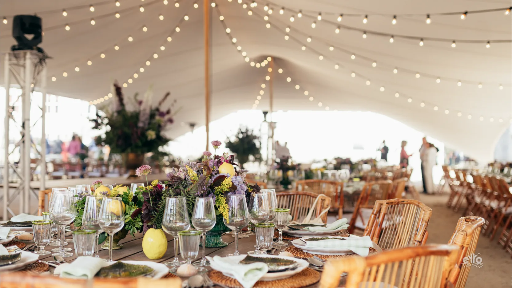 Party under a stretch tent