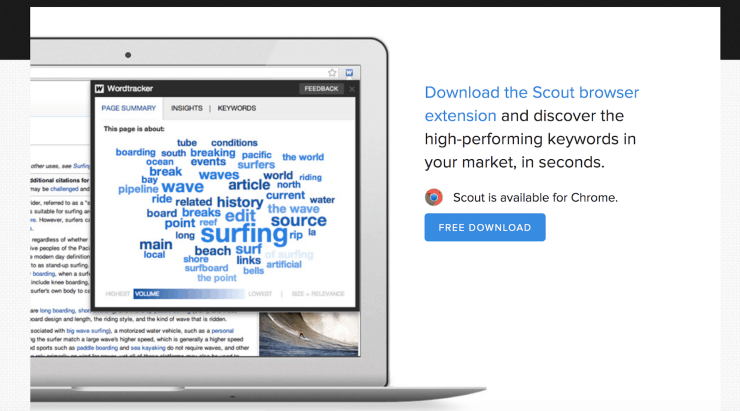 Wordtracker Scout - Best Free Keyword Research Tools