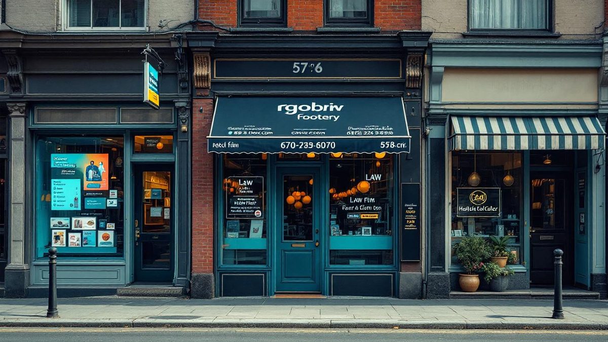 Various storefronts displaying unique footer designs for e-commerce, law, and hospitality industries.