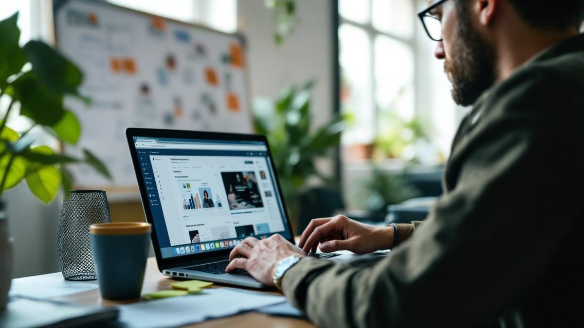 Designer working on a user interface prototype, highlighting the importance of user experience in web design.