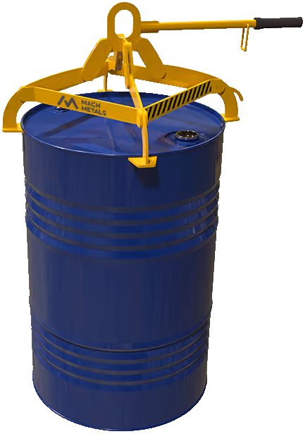 Com 4 pontos de fixação, olhal para ganchos e barra de manipulação. Ideal para elevação de tambores de até 200 litros com mais estabilidade e segurança.