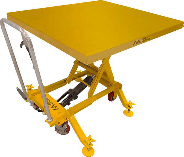 Trabalhe com mais ergonomia e segurança utilizando a Mesa Elevatória da MachMetals