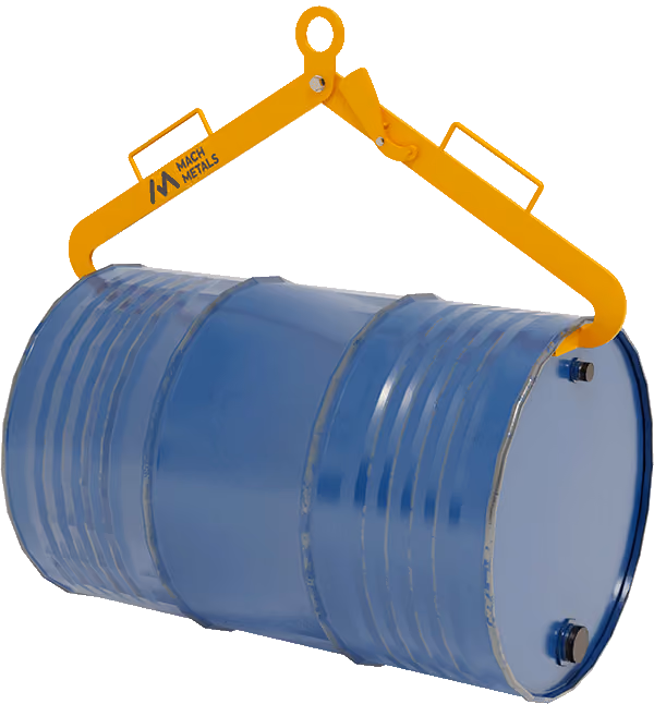 Equipamento ideal para elevação de tambores em aço de até 200 litros com segurança. Capacidade para até 300 kg, pode ser utilizada com talhas, guindastes e ganchos em geral.