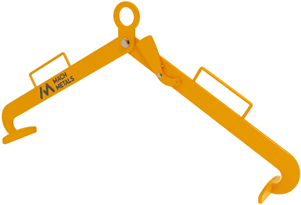 Com formato estrutural e abas desenvolvidas para perfeita acomodação das bordas do tambor a Garra DTH possui força de fechamento com base no peso da carga.